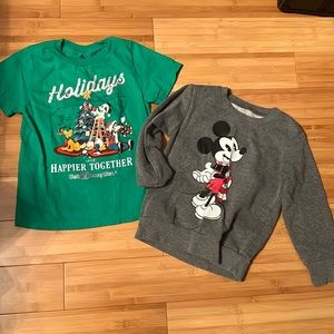 Disney Green and Gray Kids Shirts